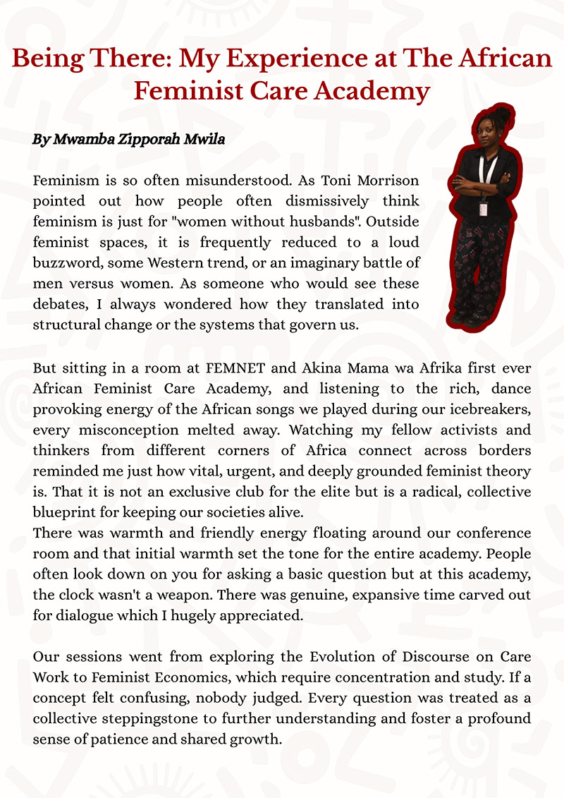 Being There: My Experience at The African Feminist Care Academy
