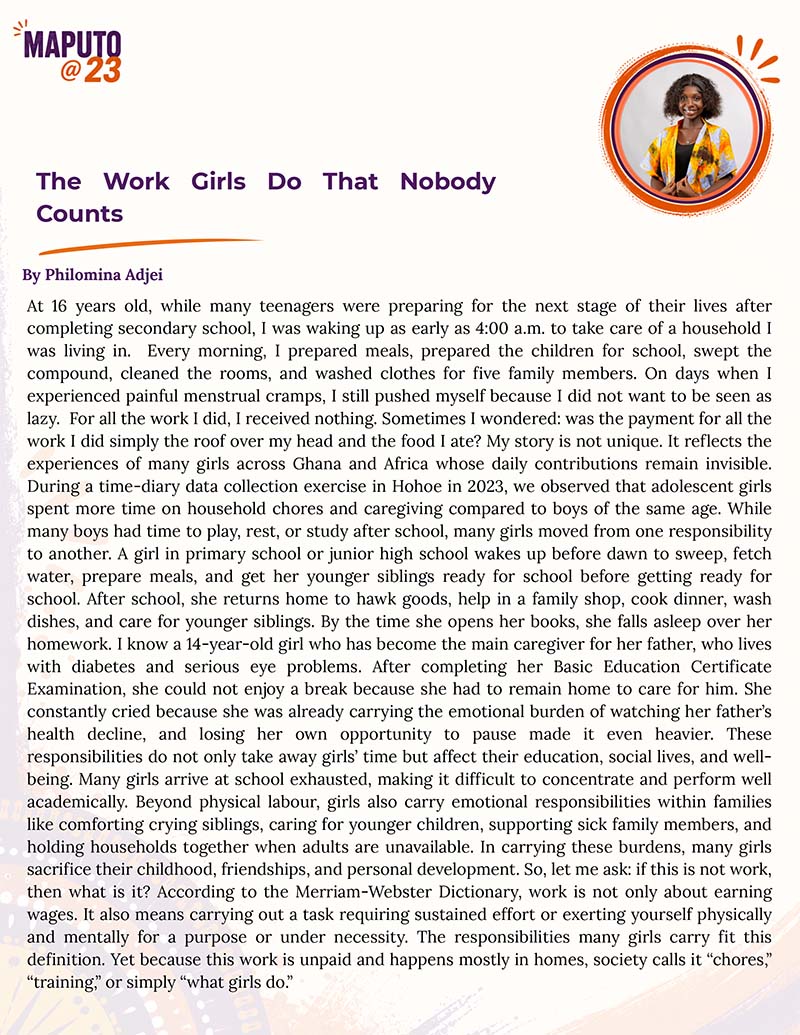 The Work	Girls	Do That Nobody Counts